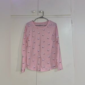 Girls Pink Justice Long Sleeve with Owls